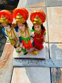 Marble Look Ram Darbar Statue for Pooja Room Idol Multicolor, Ram Darbar Murti, Ram Darbar idol, Ram Darbar Murti for Home, Temple....-thumb3