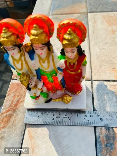 Marble Look Ram Darbar Statue for Pooja Room Idol Multicolor, Ram Darbar Murti, Ram Darbar idol, Ram Darbar Murti for Home, Temple....-thumb4