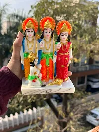 Marble Look Ram Darbar Statue for Pooja Room Idol Multicolor, Ram Darbar Murti, Ram Darbar idol, Ram Darbar Murti for Home, Temple....-thumb1