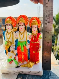 Marble Look Ram Darbar Statue for Pooja Room Idol Multicolor, Ram Darbar Murti, Ram Darbar idol, Ram Darbar Murti for Home, Temple....-thumb2