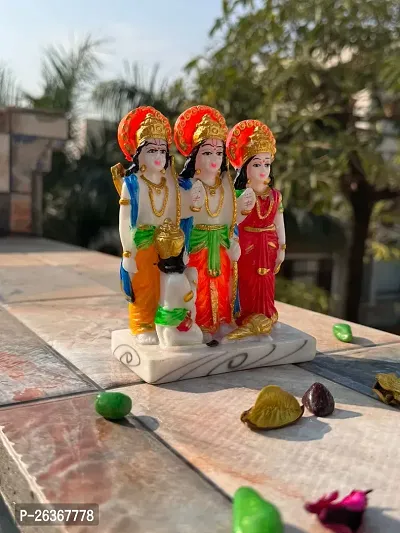 Hand Crafted Ram Darbar-Hindu God and Goddess Idol/Statue/Murti/Figurine Marble-Multicolor-Showpieces for Gifting and Home Decor.
