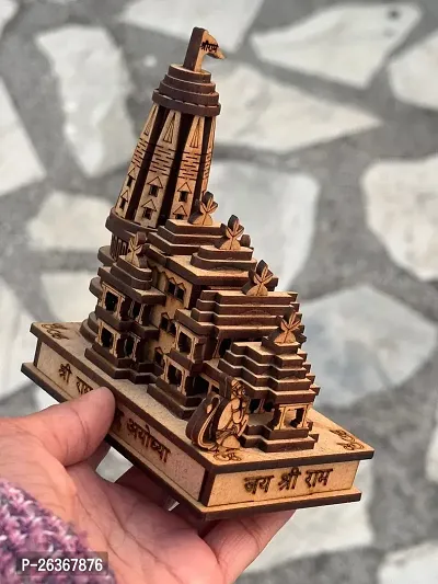Ram Mandir Ayodhya Model Shree Janambhoomi Temple Statue Exact Replica for Car Dashboard, Home and Gifting.-thumb2
