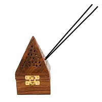 SANSKAARI Handmade Rosewood Wooden Incense Sticks Pyramid Box Fragrance Stand Holder Agarbatti Dhoop.-thumb4