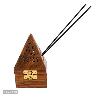SANSKAARI Handmade Rosewood Wooden Incense Sticks Pyramid Box Fragrance Stand Holder Agarbatti Dhoop.-thumb5