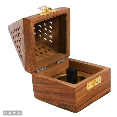 SANSKAARI Handmade Rosewood Wooden Incense Sticks Pyramid Box Fragrance Stand Holder Agarbatti Dhoop.-thumb2
