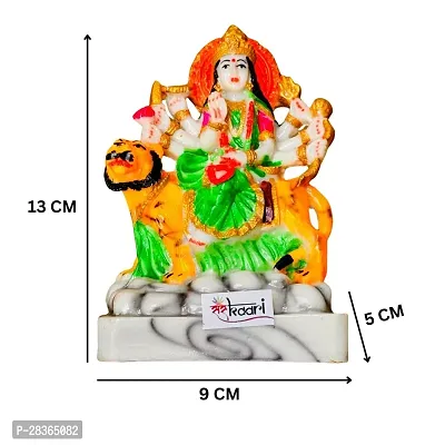 Stylish Multicoloured Sherawali Maa Idol Figurine-thumb2