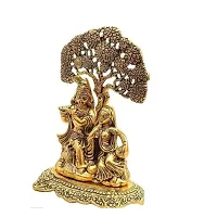 Metal Radha and Krishna Idol for Home Decor-thumb2