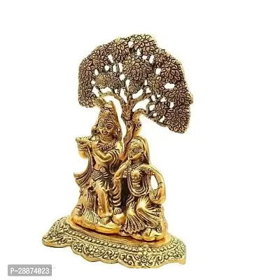 Metal Radha and Krishna Idol for Home Decor-thumb3