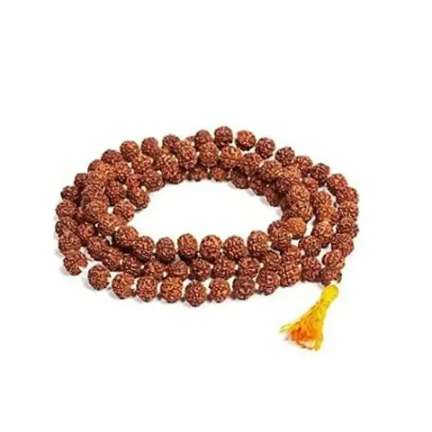 Raviour Lifestyle Mukhi Rudraksha Mala, Certified & Original Five Mukhi Rudraksha Necklace, 108 Mala Beads, Knotted Mala, Handmade Mala, Japa Mala, Yoga & Meditation Mala , Prayer Beads