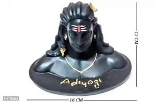 Adiyogi Shiva Statue for Home, Car Dash Board- Resin Black-thumb3