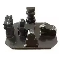 SANSKAARI Black Marble Shivling with Shiv Parivar and Nandi Statue (Black, Standard)-thumb2