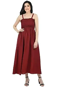 Superiya International Women's Ankle Length Long Dress with Shrug Maroon Medium-thumb4