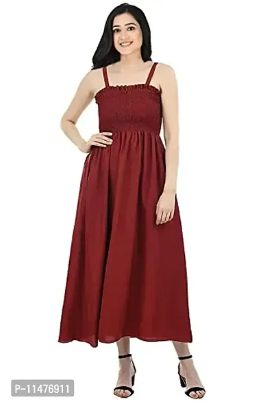 Superiya International Women's Ankle Length Long Dress with Shrug Maroon Medium-thumb5