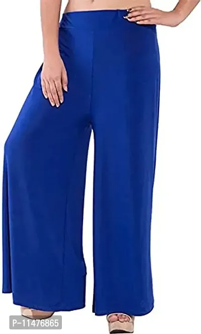 Superiya International Women's Loose Fit Palazzo Pants ( GS _ Blue _ Free Size ) ( Pack of 3 )-thumb2