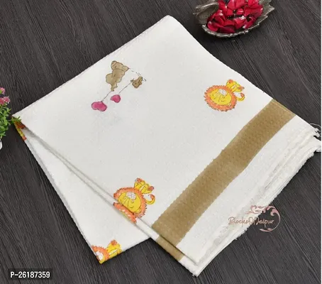 Designer Multicoloured Cotton Printed Bath Towels