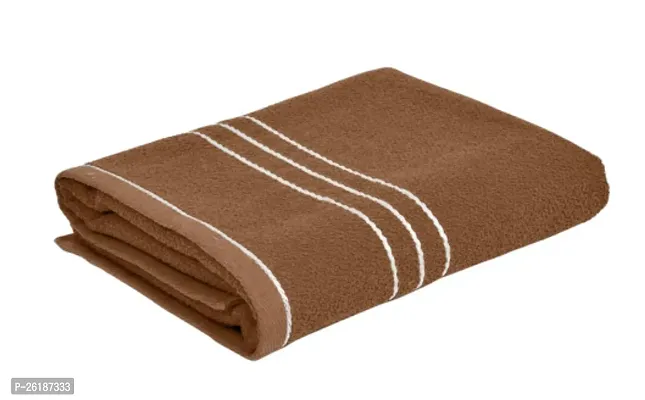 Designer Brown Cotton Solid Bath Towels-thumb0