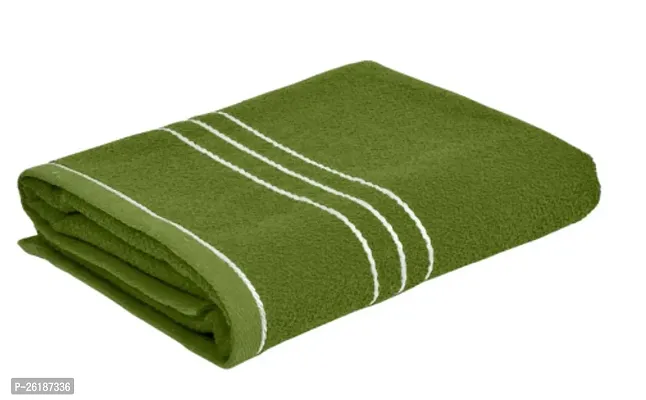 Designer Green Cotton Solid Bath Towels