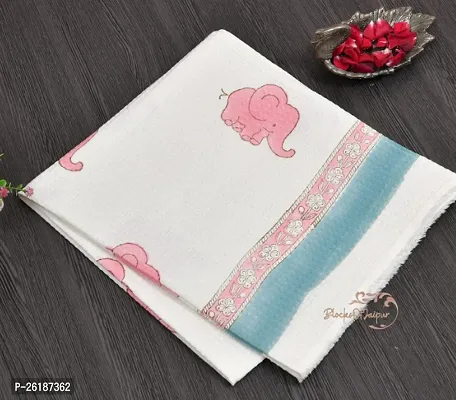 Designer Multicoloured Cotton Printed Bath Towels