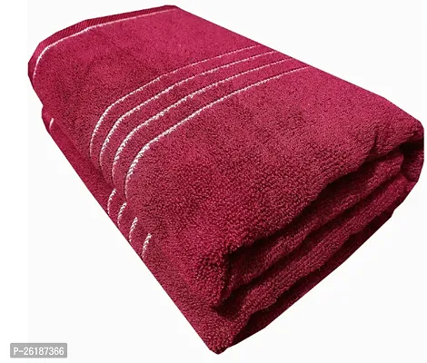 Designer Maroon Cotton Solid Bath Towels-thumb0