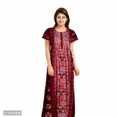 Stylish Cotton Printed Nighty For Women