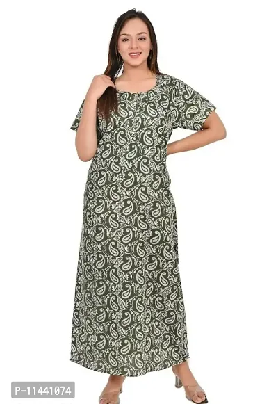 Stylish Cotton Printed Nighty For Women