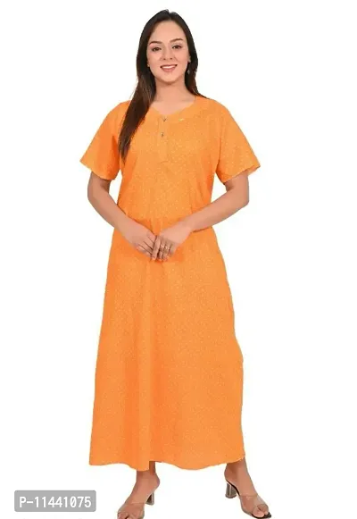 Stylish Cotton Printed Nighty For Women