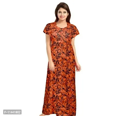 Stylish Cotton Printed Nighty For Women-thumb0