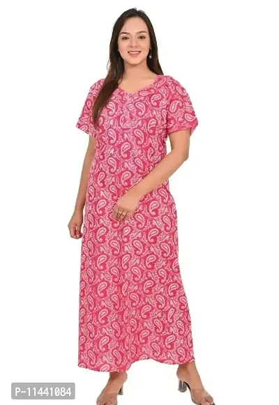 Stylish Cotton Printed Nighty For Women