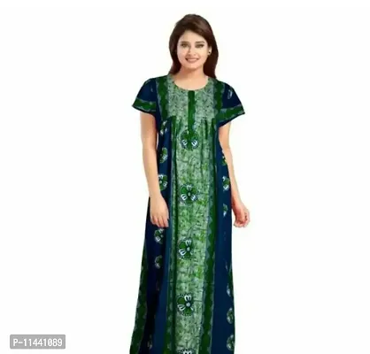 Stylish Cotton Printed Nighty For Women-thumb0