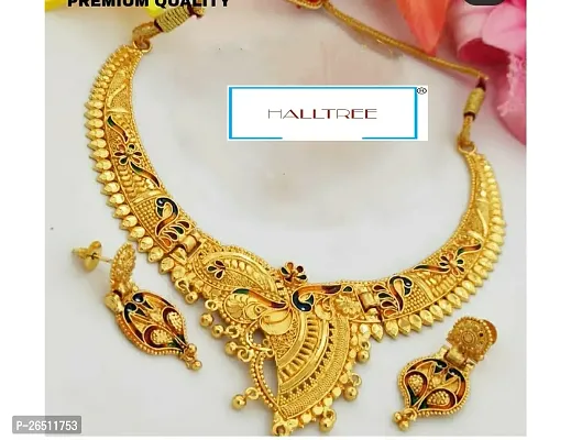 Stylish Golden Brass  Jewellery Set For Women-thumb0