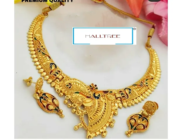 Stylish Brass Jewellery Set For Women