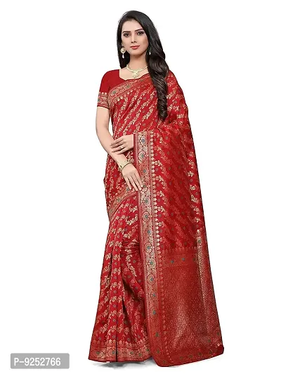 Vaani Creation Women's Banarasi Saree (LS Maroon)