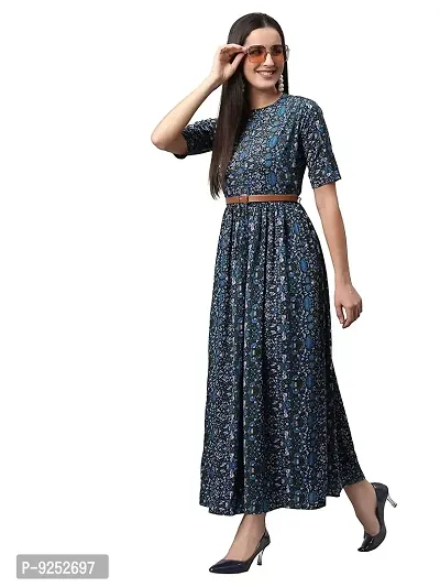 Vaani Creation Women's Rayon Boho Long Dress-thumb2