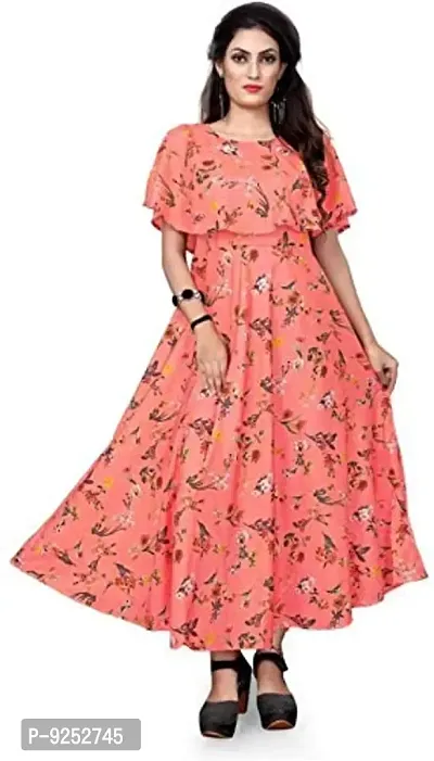 Vaani Creation Women's Floral Printed Maxi Gown