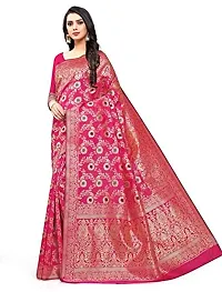 Vaani Creation Women's Style Art Silk Saree (652, Pink)-thumb1