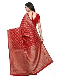 Vaani Creation Women's Banarasi Saree (LS Maroon)-thumb2