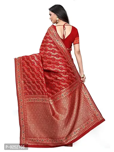 Vaani Creation Women's Banarasi Saree (LS Maroon)-thumb3