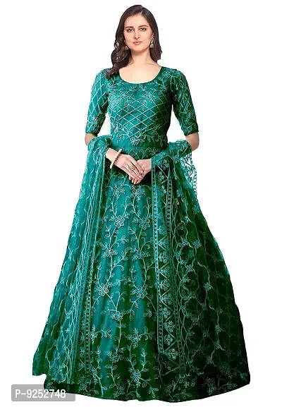 Vaani Creation Women's Full Anarkali Gown (SP02_Mint Green_2XL)-thumb0