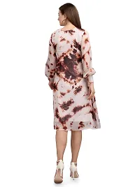 Vaani Creation Women's Georgette Tie Dye Dress with Sequins Work-thumb2