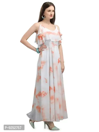 Vaani Creation Women's Maxi Tie and Dye Pleated Dress-thumb2