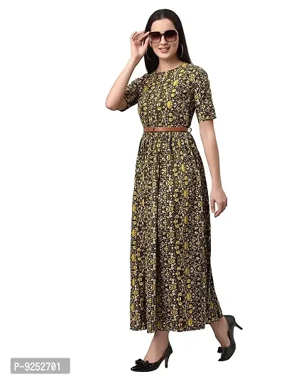 Vaani Creation Women's Rayon Boho Long Dress-thumb4