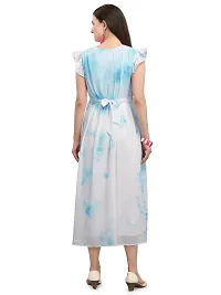 Stylish Blue Georgette Ombre Flared For Women-thumb3