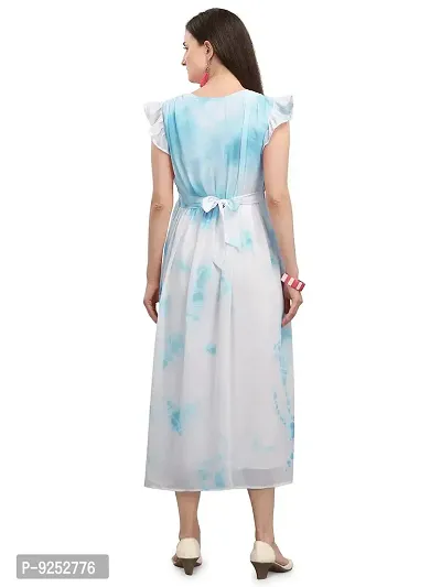 Stylish Blue Georgette Ombre Flared For Women-thumb4