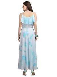 Stylish Blue Georgette Ombre Flared For Women-thumb2