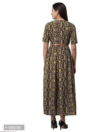 Vaani Creation Women's Rayon Boho Long Dress-thumb2