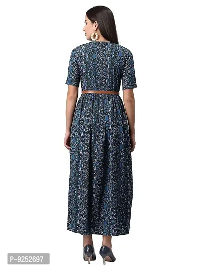 Vaani Creation Women's Rayon Boho Long Dress-thumb3