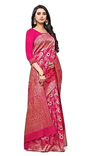 Vaani Creation Women's Style Art Silk Saree (652, Pink)-thumb2