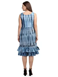 Vaani Creation Women's Tie and Dye Pleated Midi Dress-thumb2