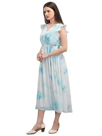 Stylish Blue Georgette Ombre Flared For Women-thumb1