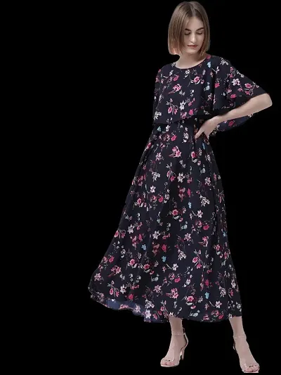 Pretty Floral Printed Maxi Dress for Women